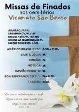 Horários das Missas de Finados